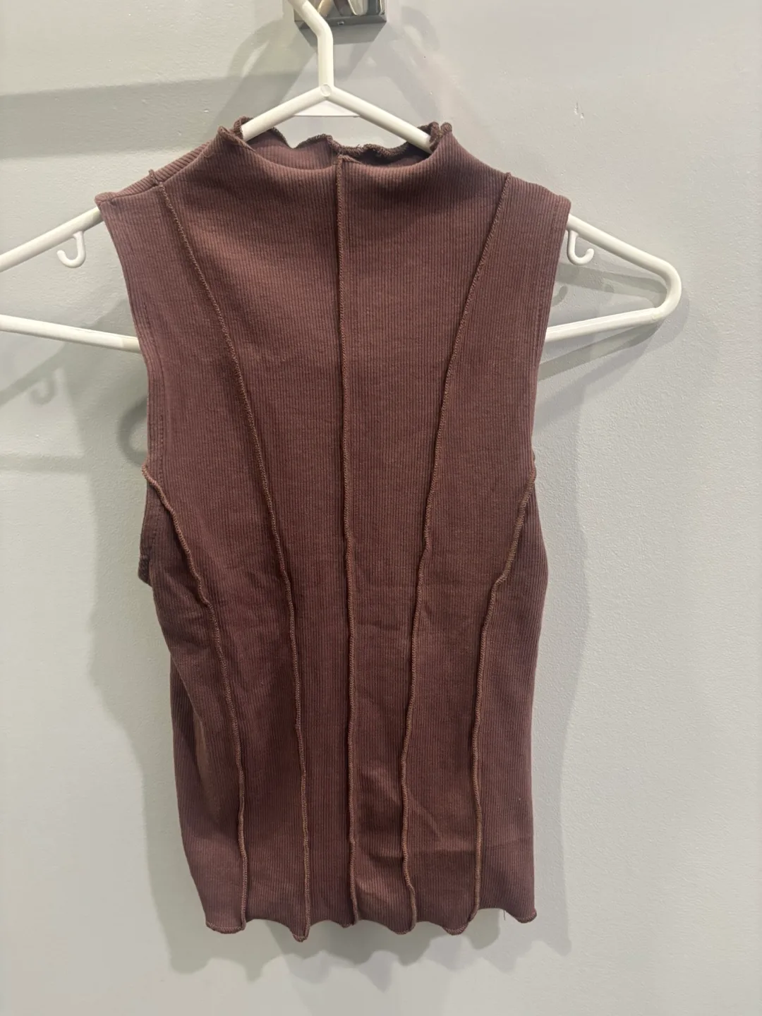 Dynamite - Mock Neck Contrast Stitch Top thumbnail