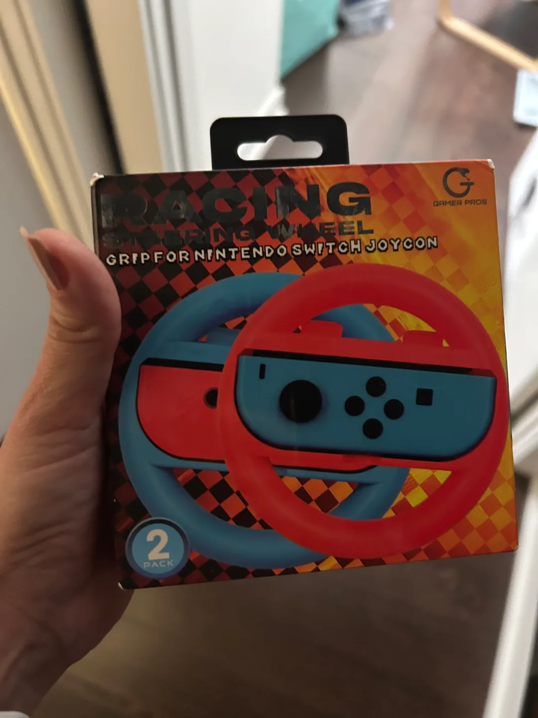 Gamer Pros Racing Wheel for Nintendo Switch Joycon (2 Pack) thumbnail