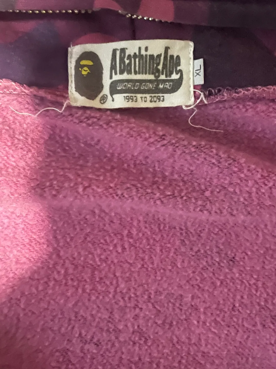 Purple Camo Shark Hoodie XL image indicator(2)