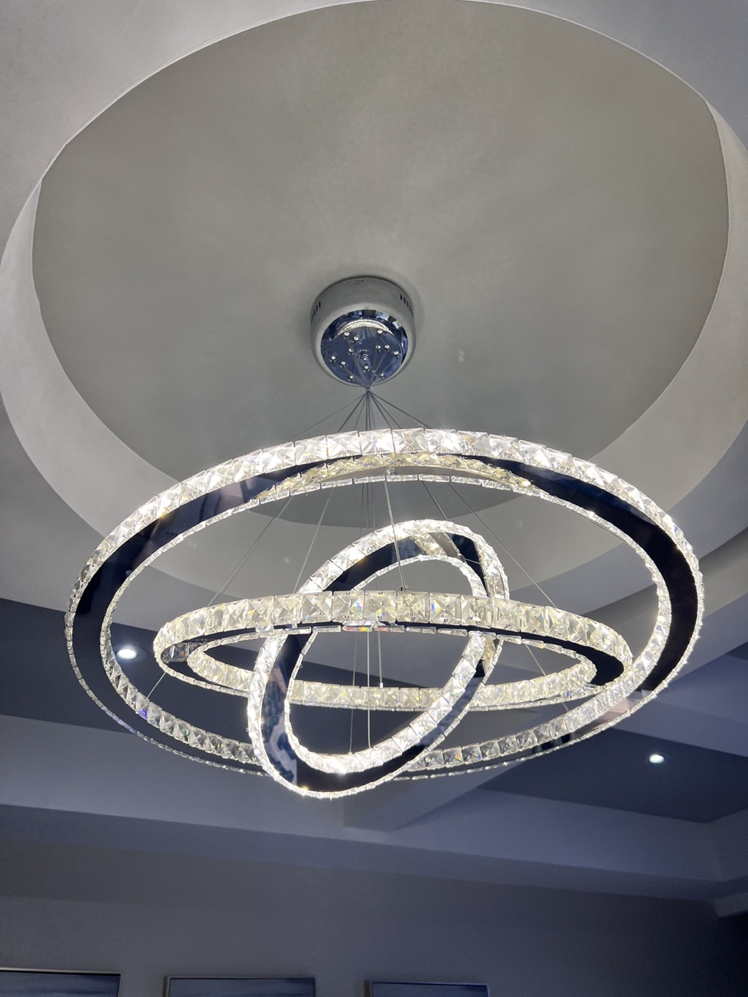 Crystal LED Ring Chandelier - photo 2