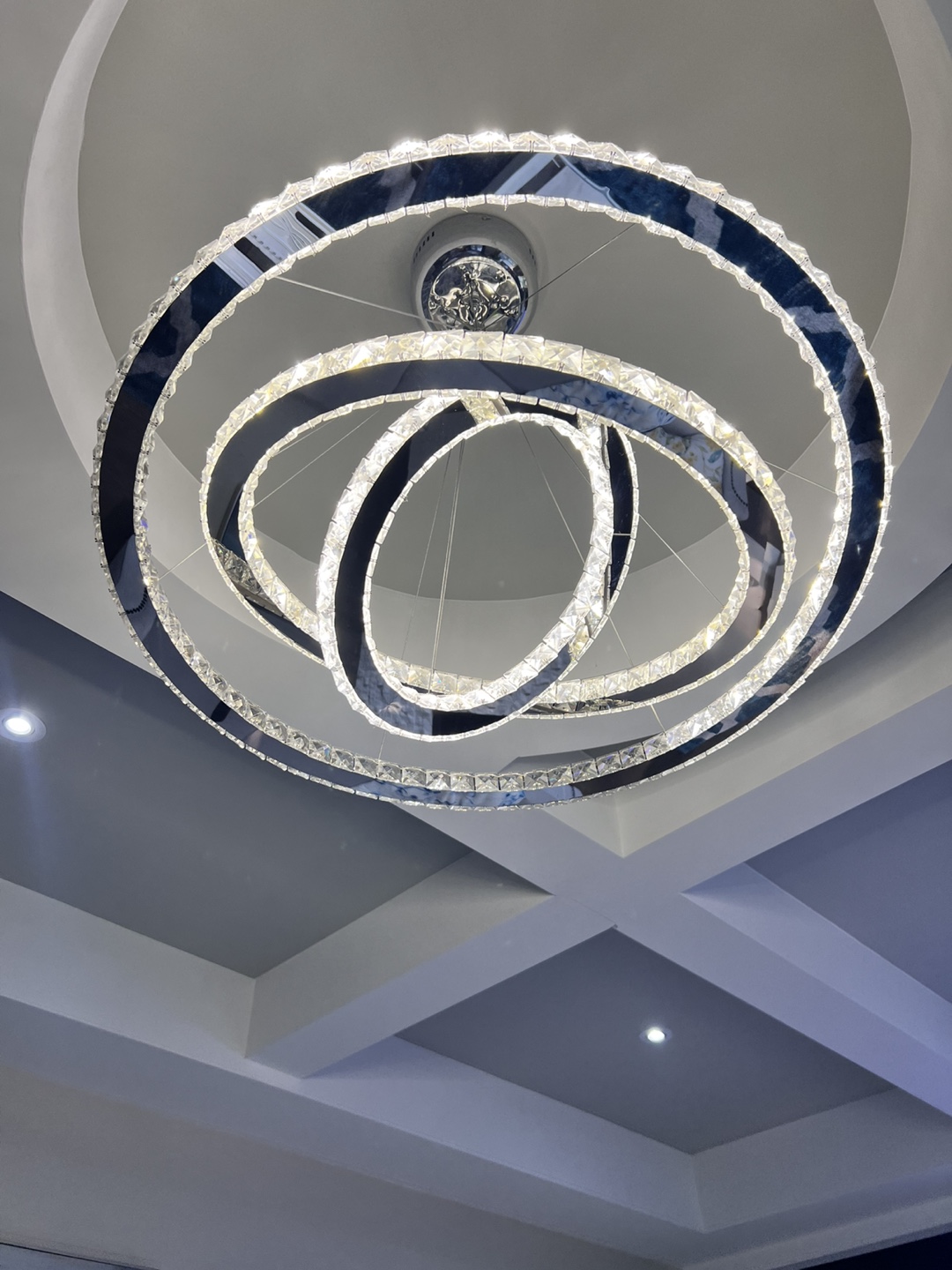 Crystal LED Ring Chandelier