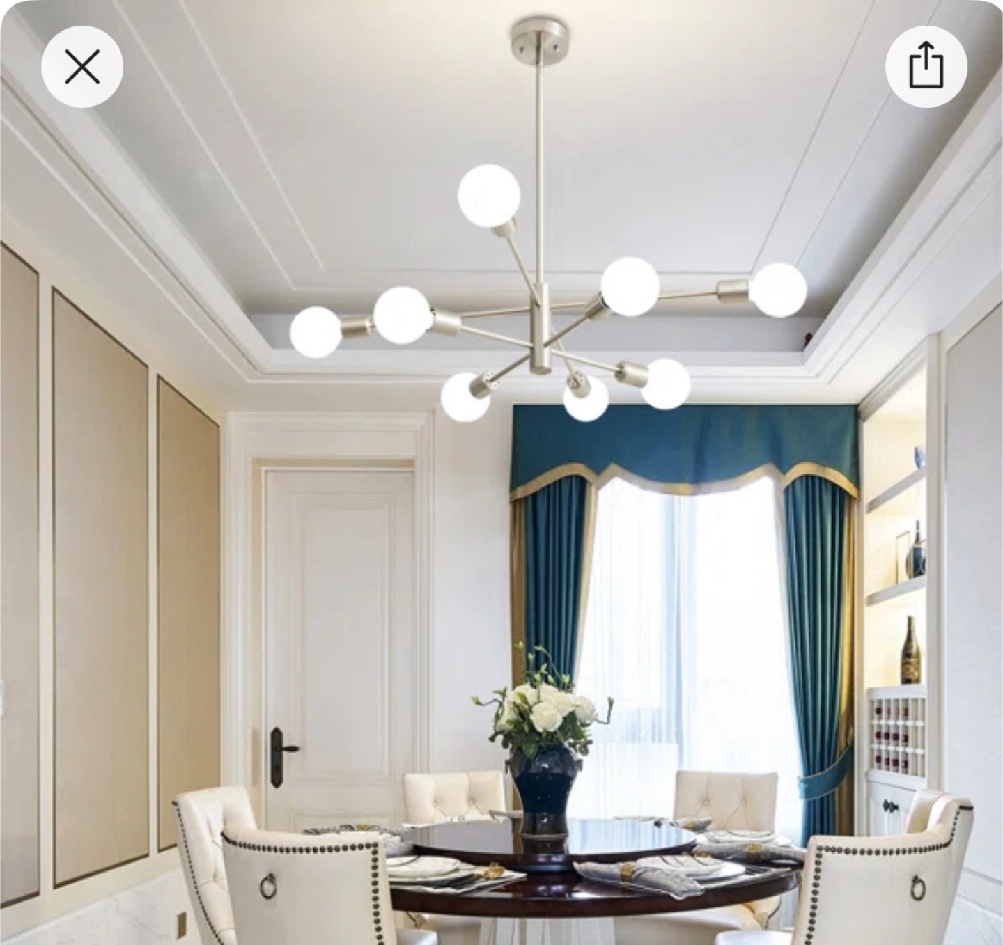 Modern Sputnik Style Chandelier