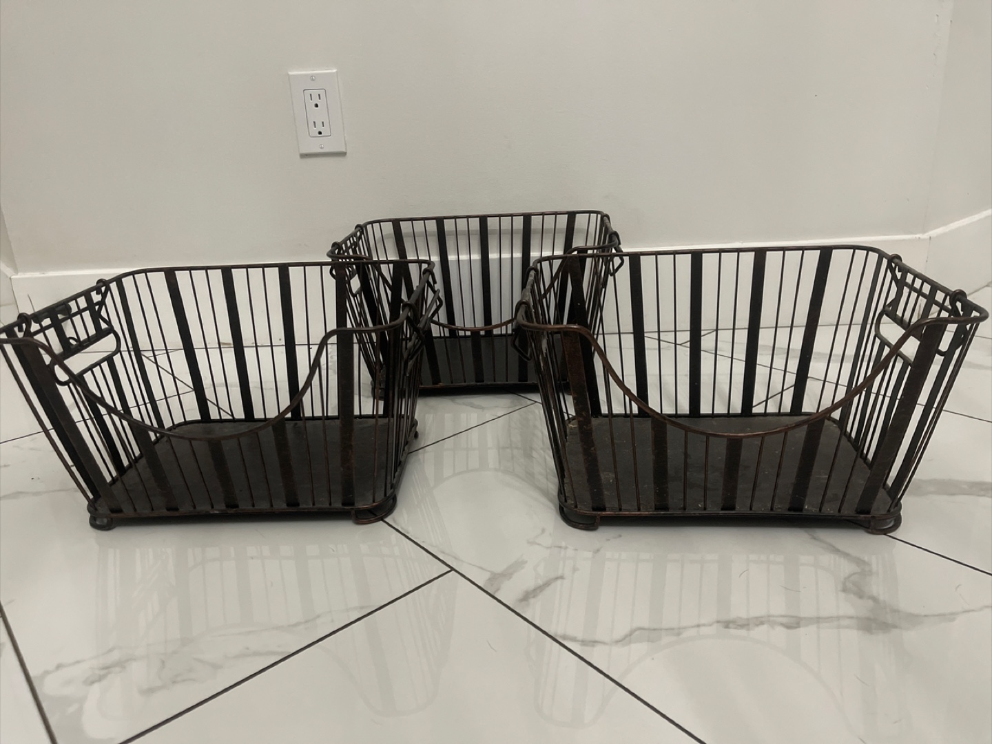 3-Tier Metal Basket Stand - photo 2