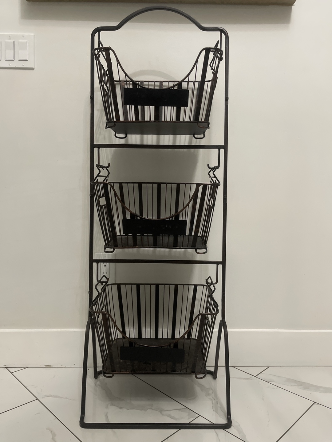 3-Tier Metal Basket Stand