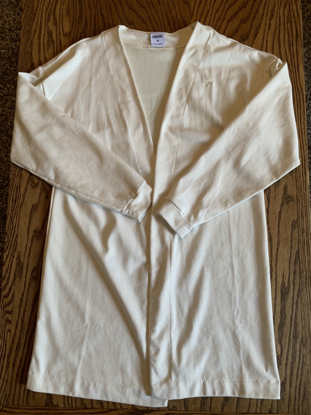 Gymshark White Cardigan - Size M