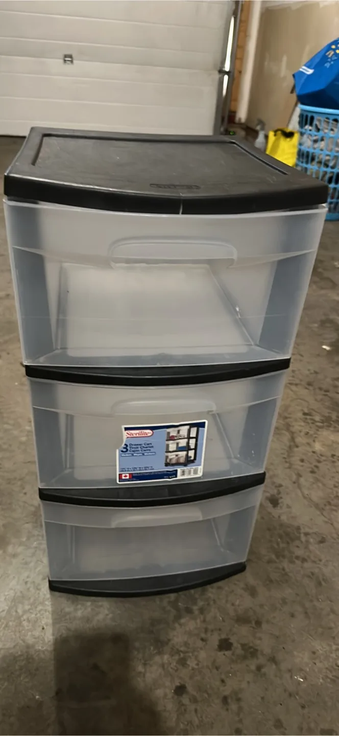 Sterilite 3 Drawer Cart - Clear thumbnail