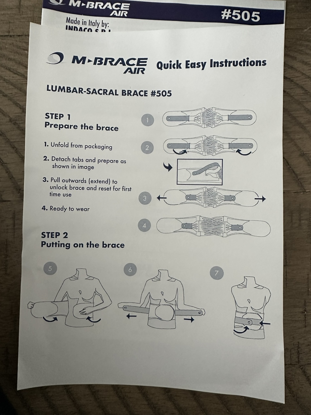 M-Brace Air Lumbar-Sacral Brace #505, Size S-M - photo 5