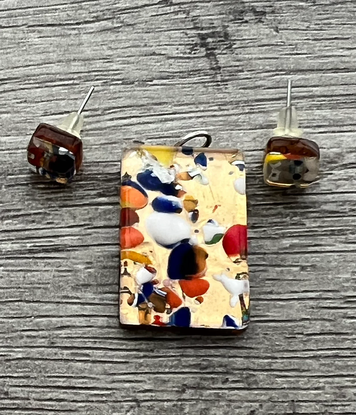 Murano Glass Pendant & Earrings Set thumbnail