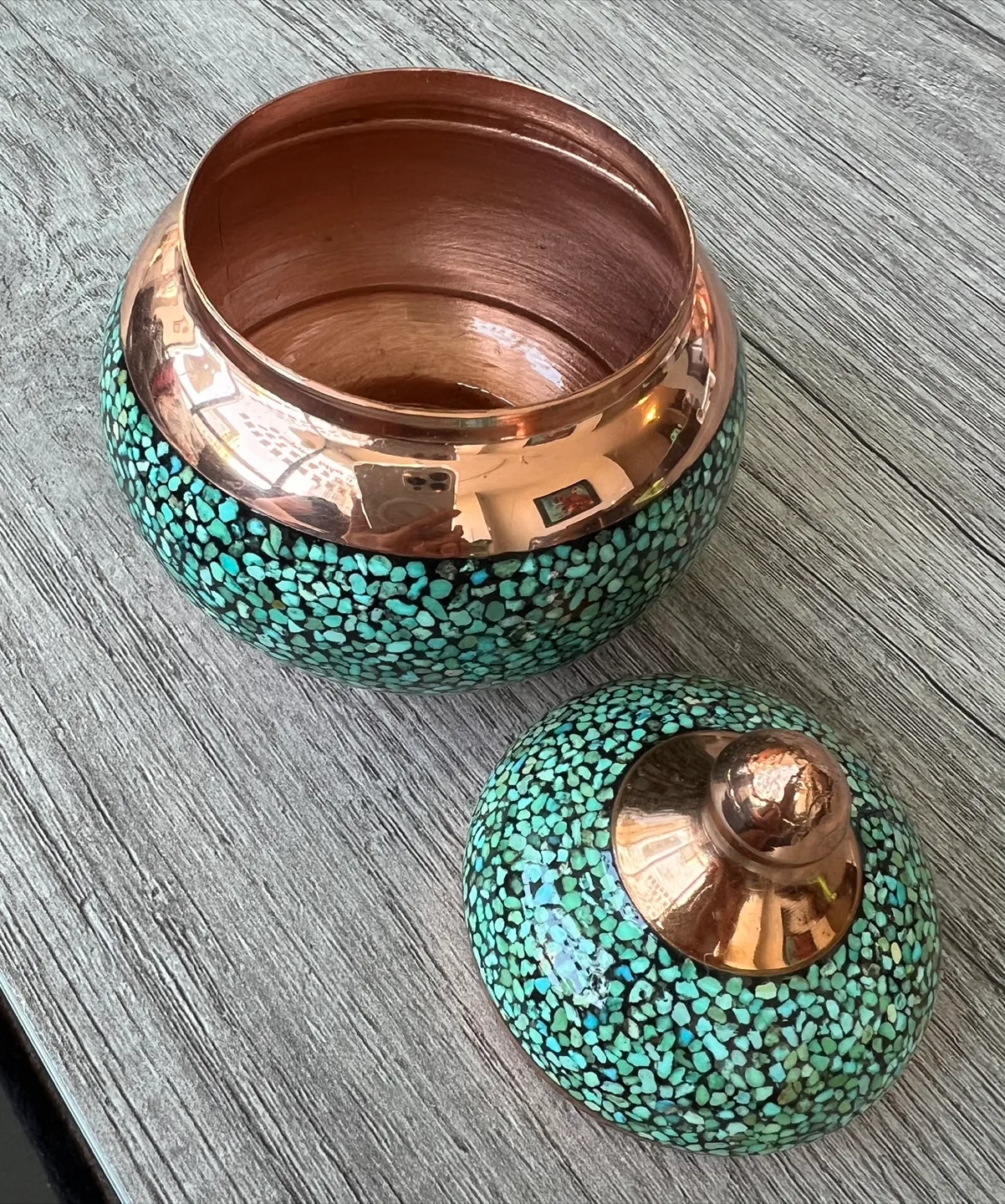 Persian Handmade Copper Decorative Jar image indicator(2)