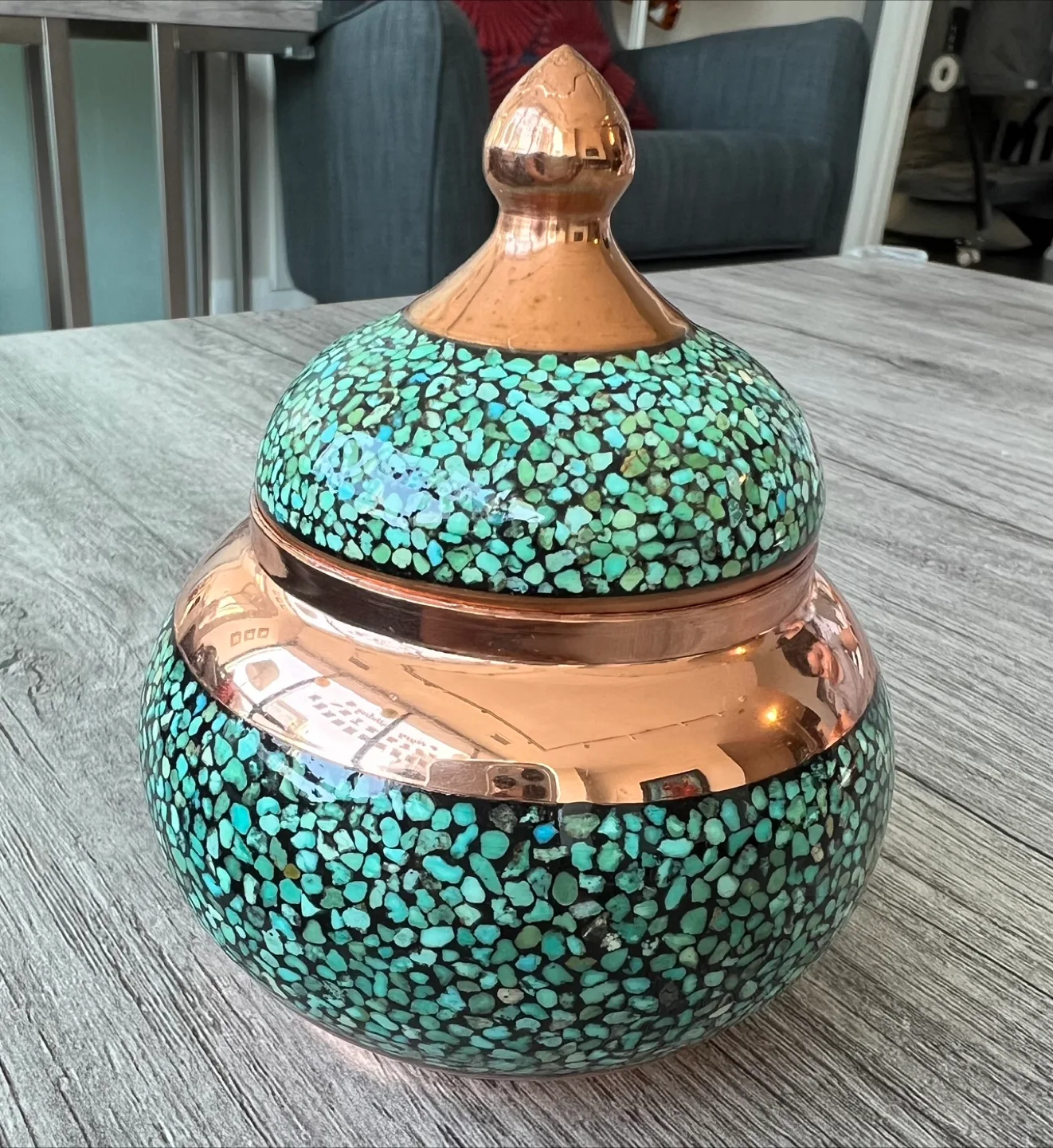 Persian Handmade Copper Decorative Jar thumbnail