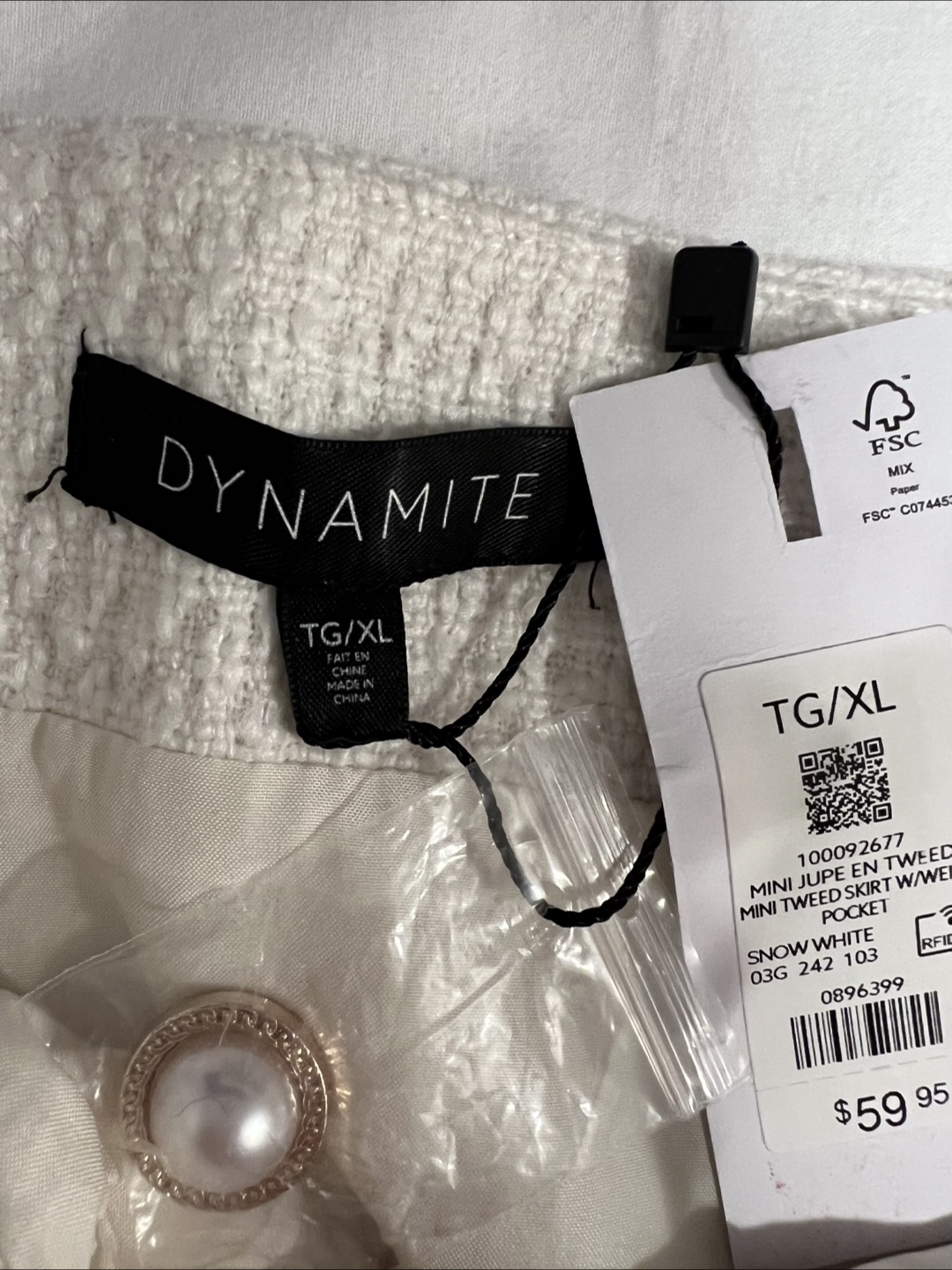 Dynamite Mini Tweed Skirt - Size XL - New with Tags - photo 4