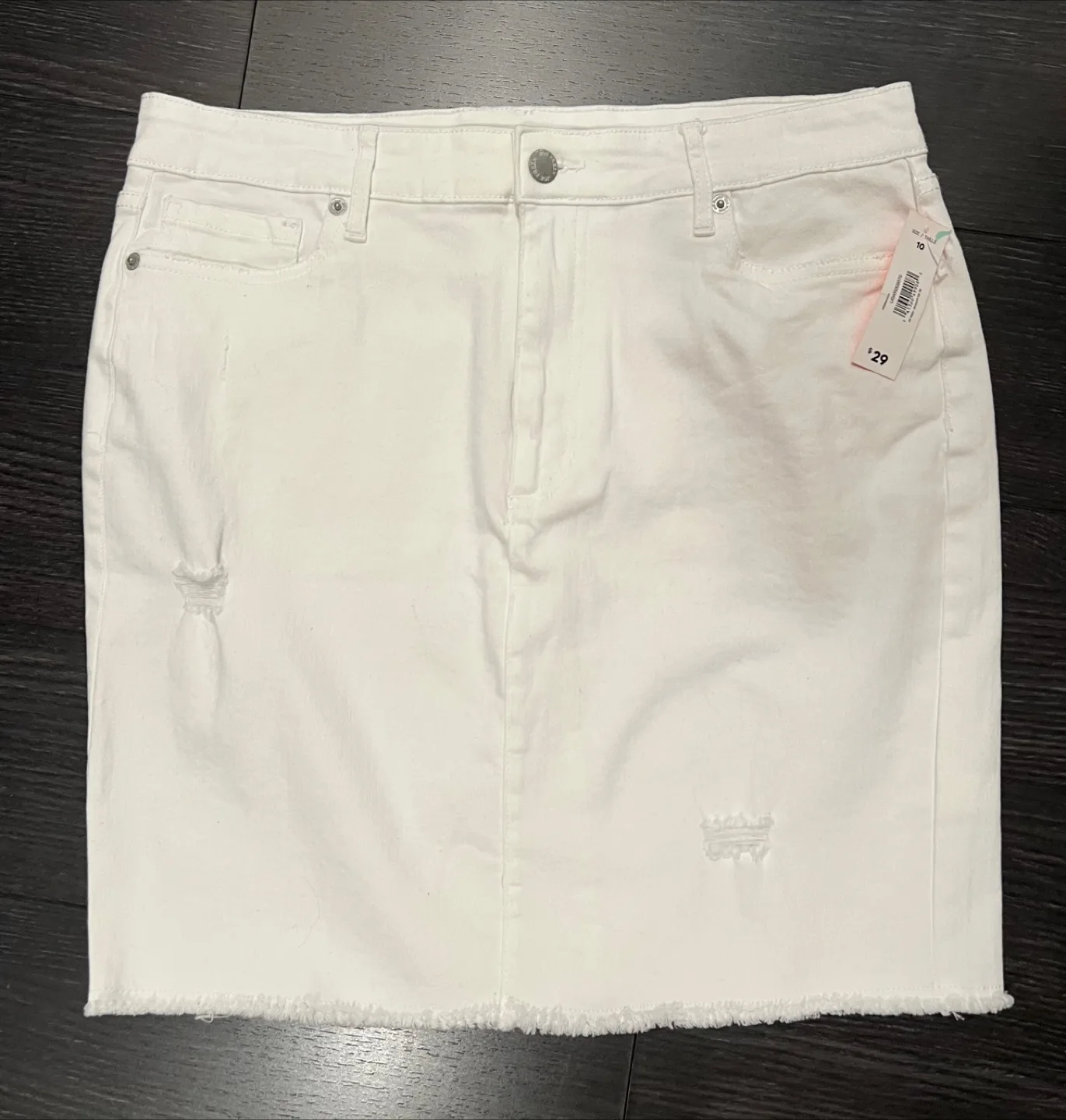 Joe Fresh White Denim Skirt - Size 10 thumbnail