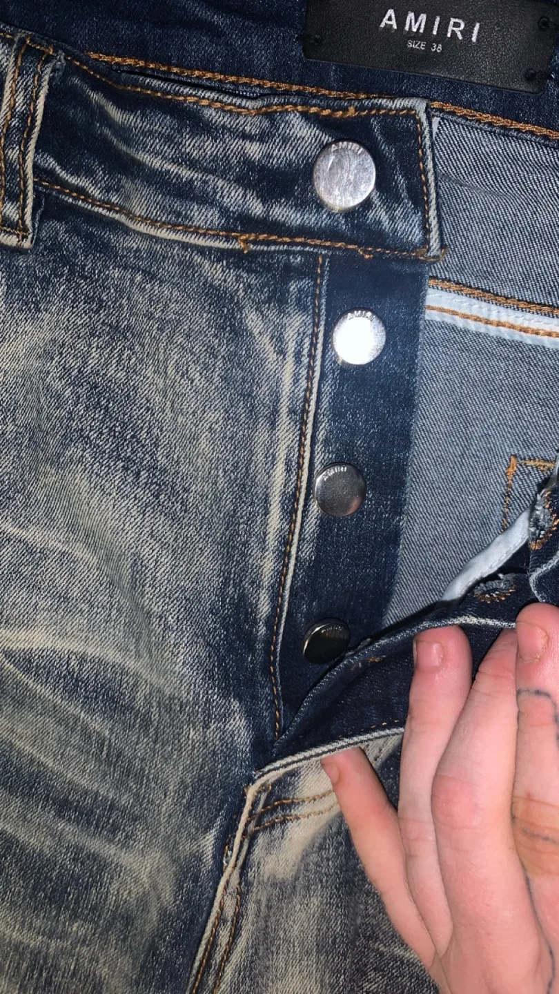 AMIRI Distressed Denim Jeans, Size 38 image indicator(4)