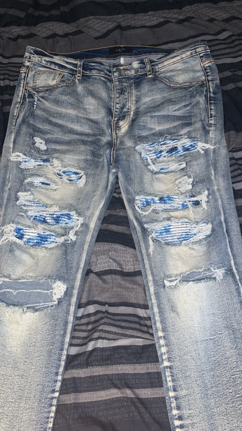AMIRI Distressed Denim Jeans, Size 38 image indicator(3)
