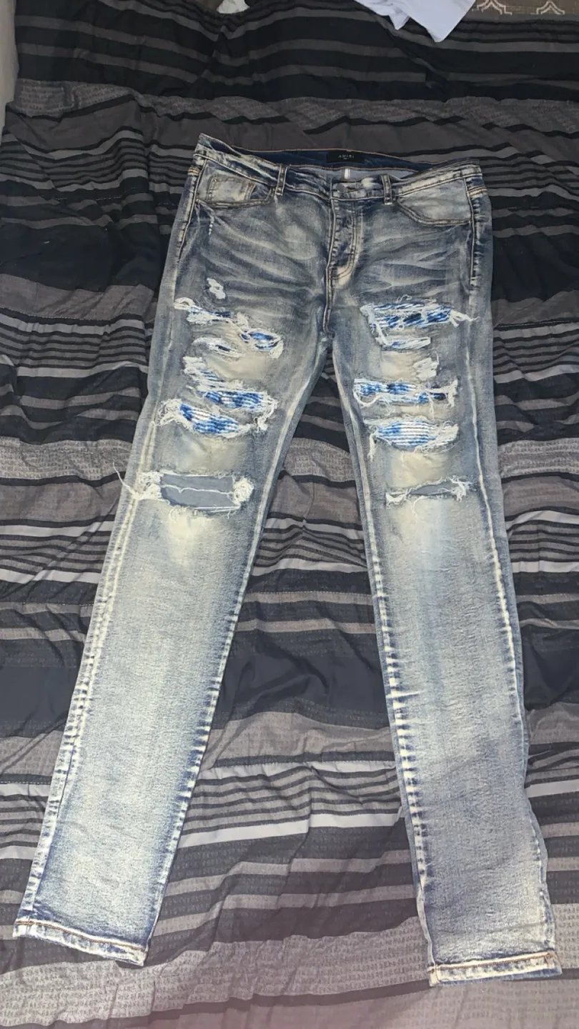 AMIRI Distressed Denim Jeans, Size 38 image indicator(2)