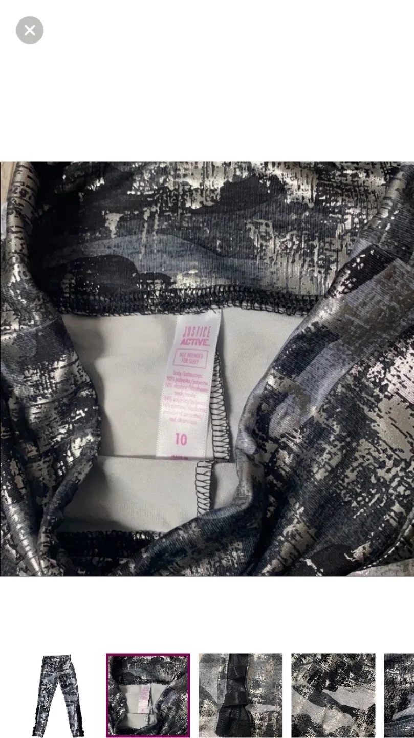 Justice Active Leggings, Size 10 image indicator(2)