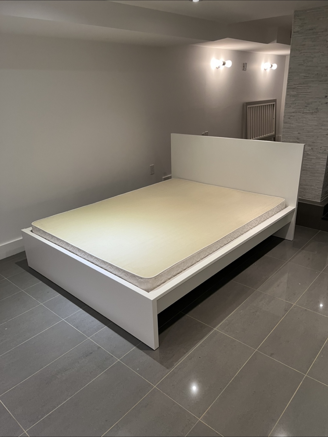 White ikea Bed Frame - Queen Size