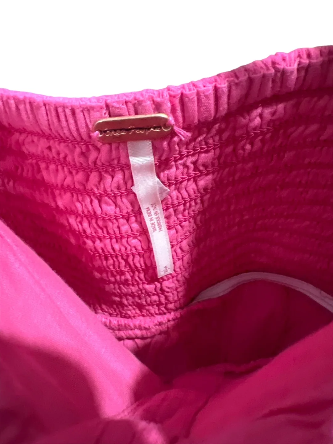 Free People Leave it to me Babydoll Pink Puff Sleeve Top image indicator(4)