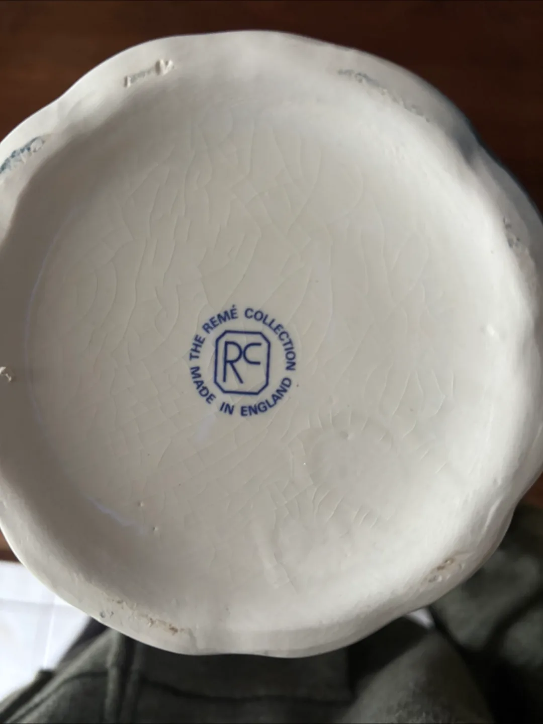 Vintage Blue & White Floral Pitcher made in England image indicator(9)