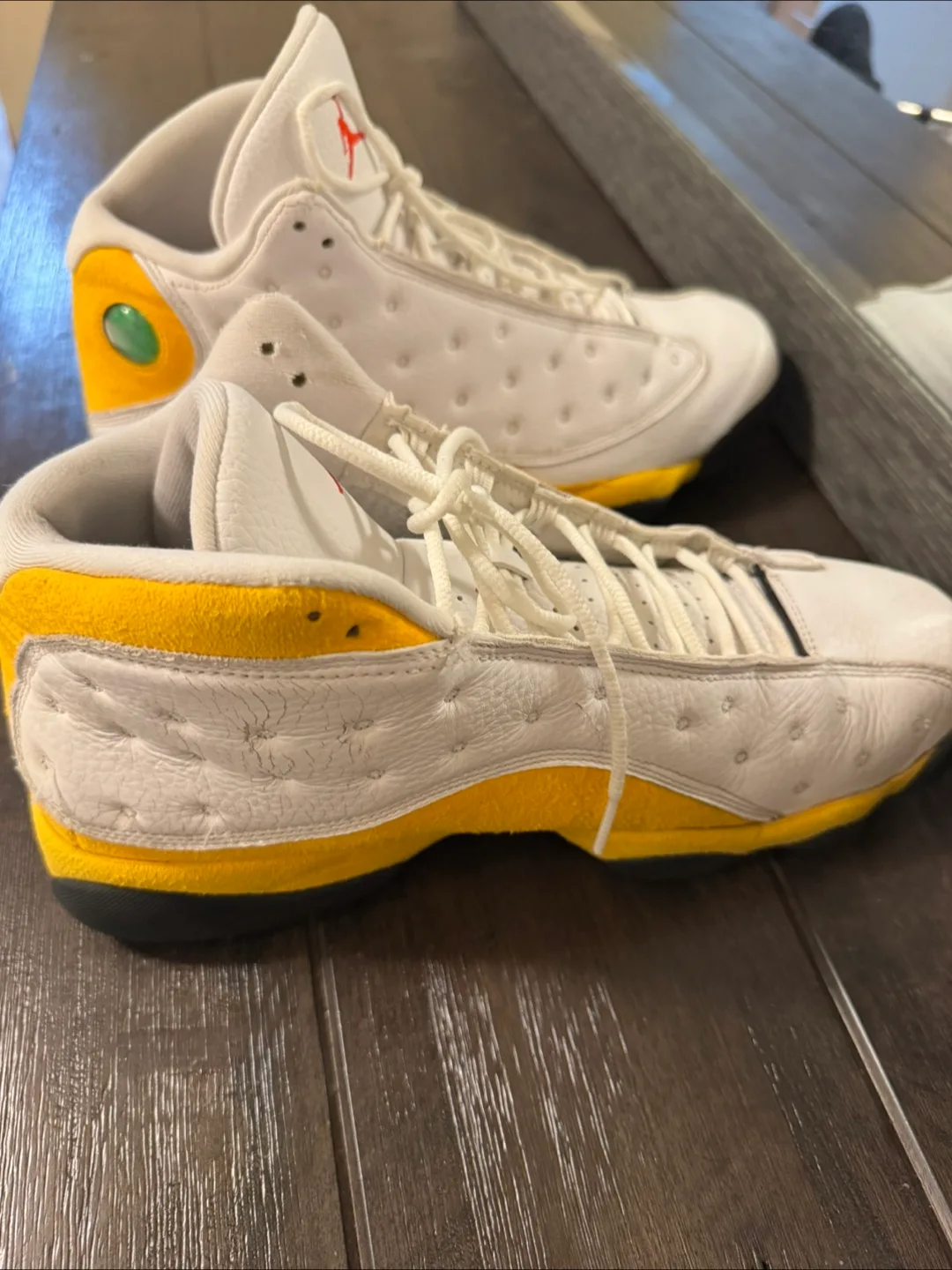 Men’s Air Jordan 13 Retro White/Yellow Size 12 Men image indicator(3)