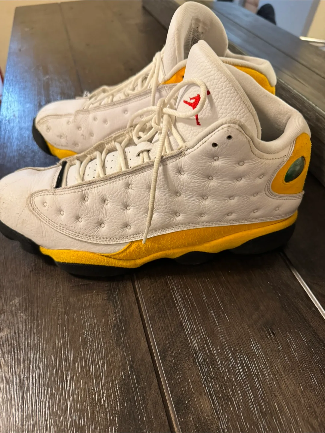 Men’s Air Jordan 13 Retro White/Yellow Size 12 Men image indicator(4)