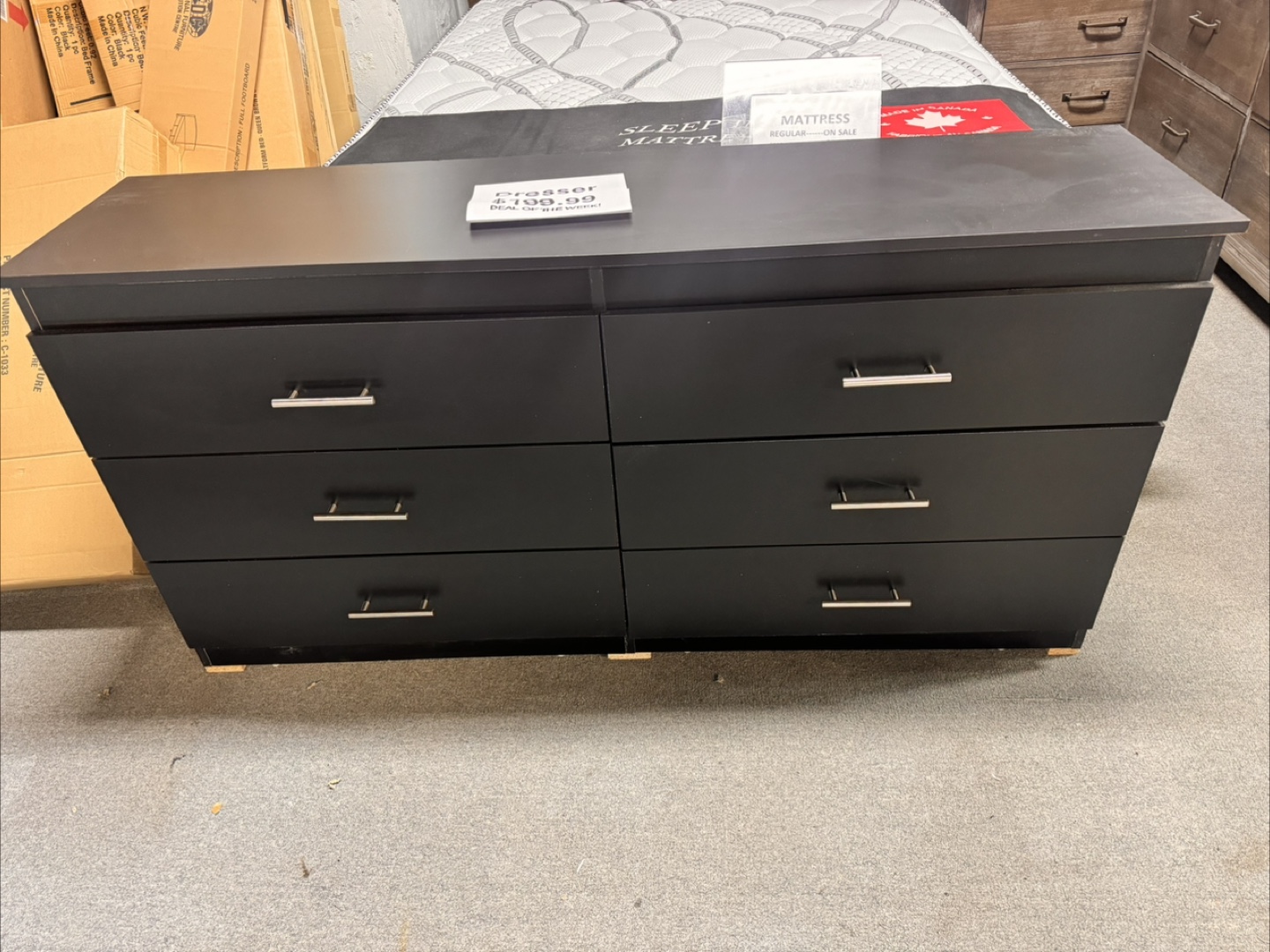 Black 6-Drawer Dresser - photo 2