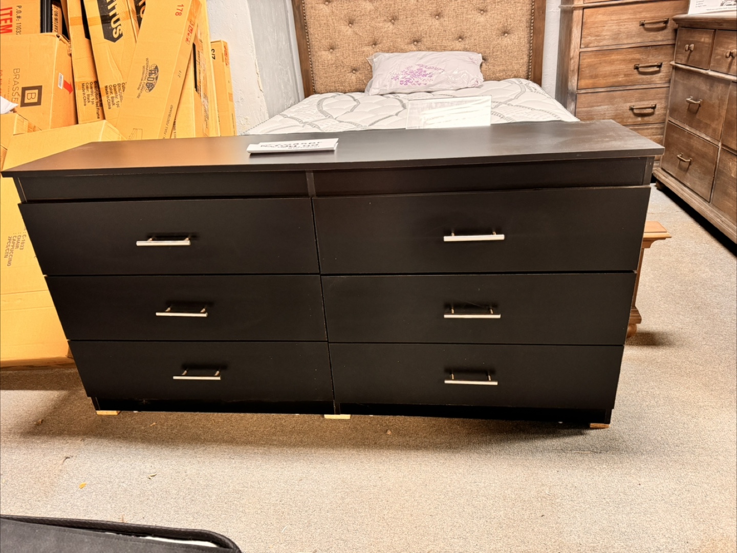 Black 6-Drawer Dresser - photo 3
