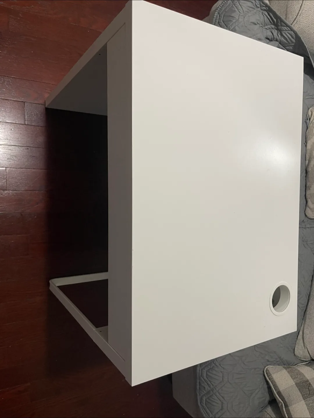 White ikea Desk with Drawer thumbnail