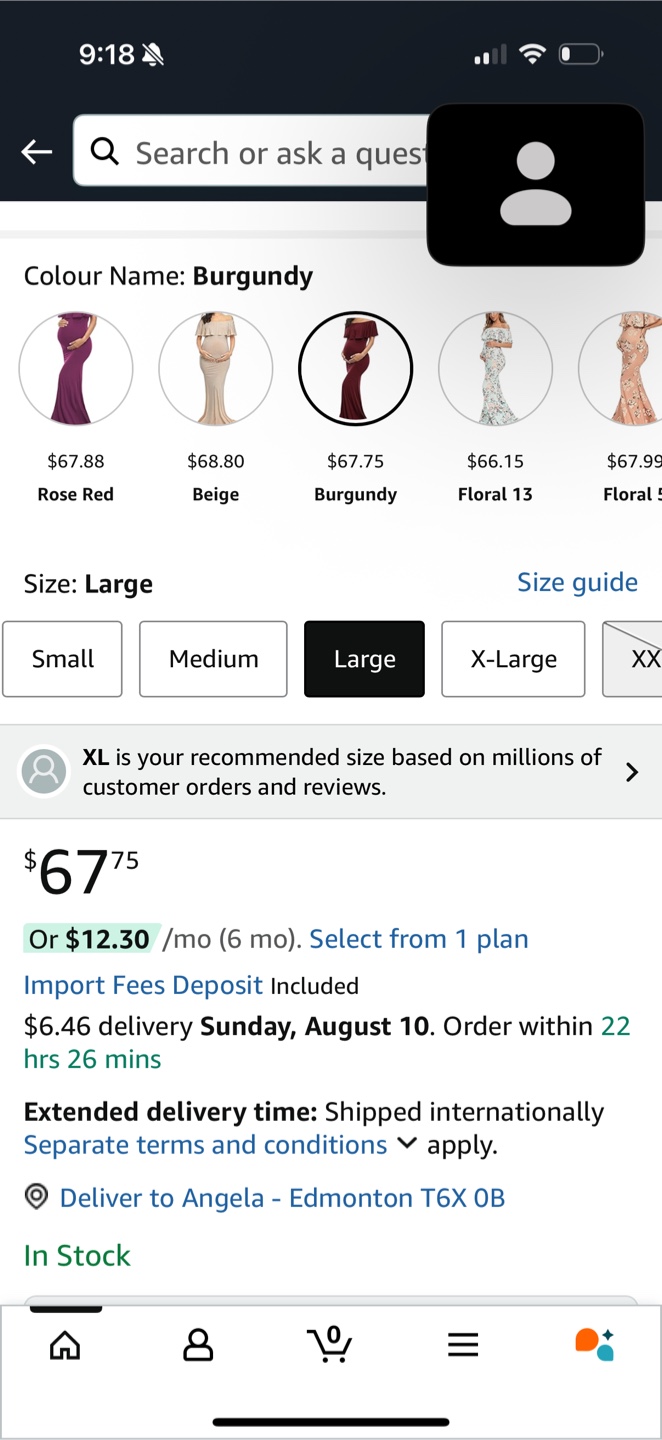 Burgundy Maternity Dress - Size Large - photo 2