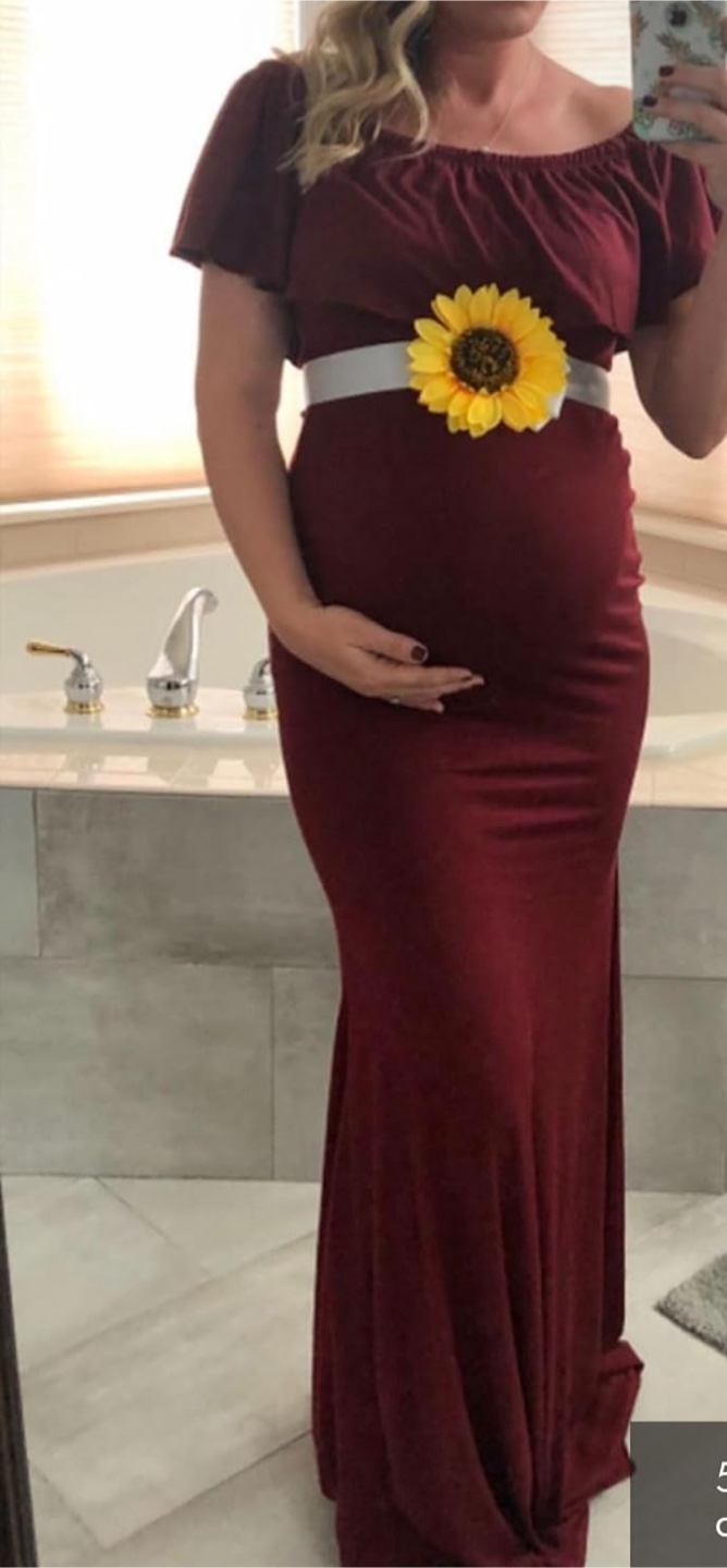 Burgundy Maternity Dress - Size Large - photo 4