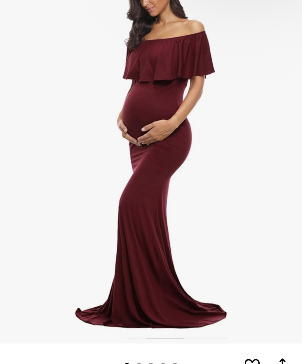 Burgundy Maternity Dress - Size Large