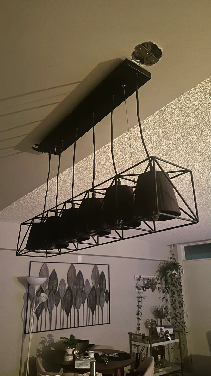 Black Modern Linear Island or Dinning Light thumbnail
