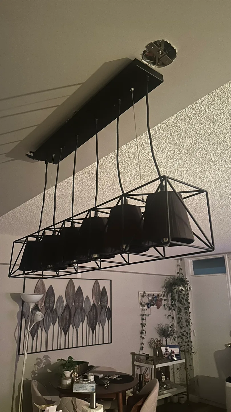 Black Modern Linear Island or Dinning Light image indicator(5)