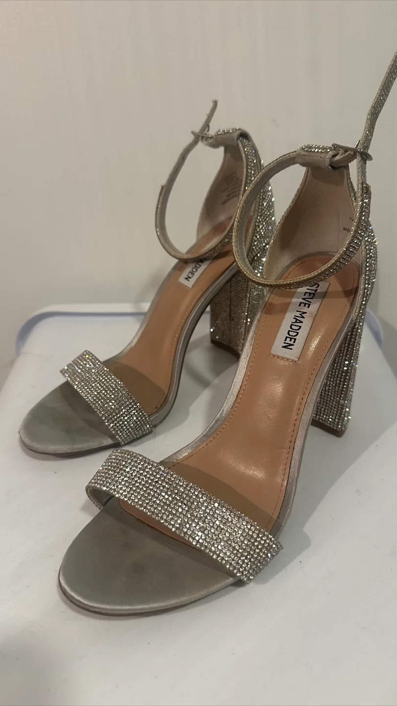 Steve Madden Carrson-R Rhinestone Heels - Size 8 thumbnail