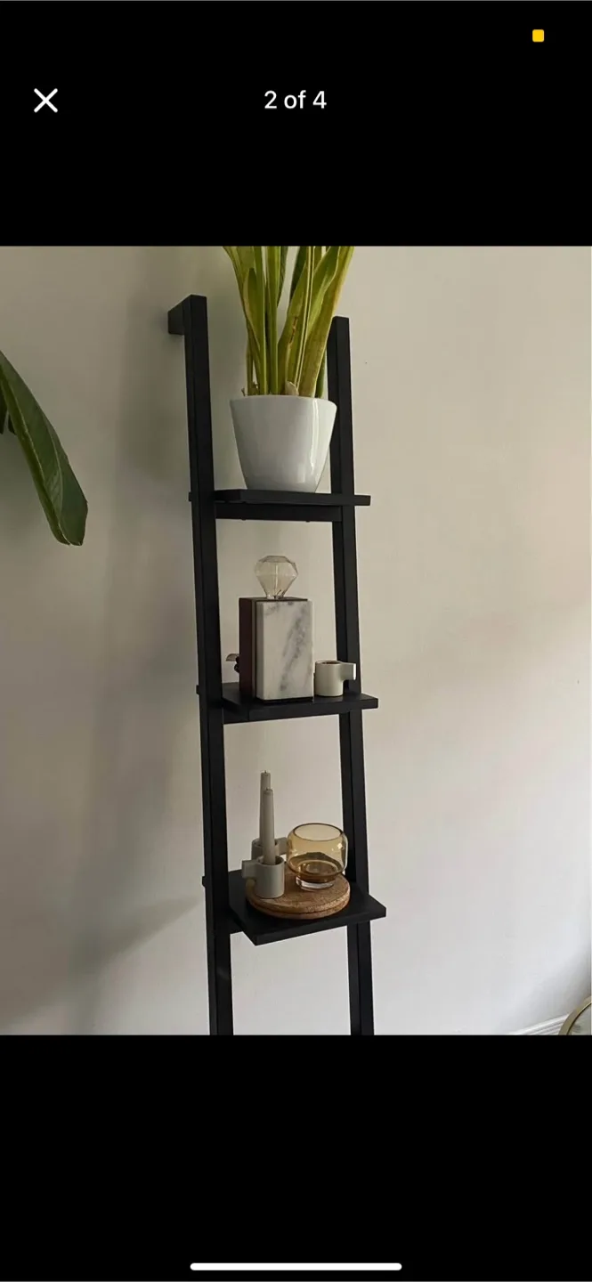 Black Leaning Ladder Shelf thumbnail
