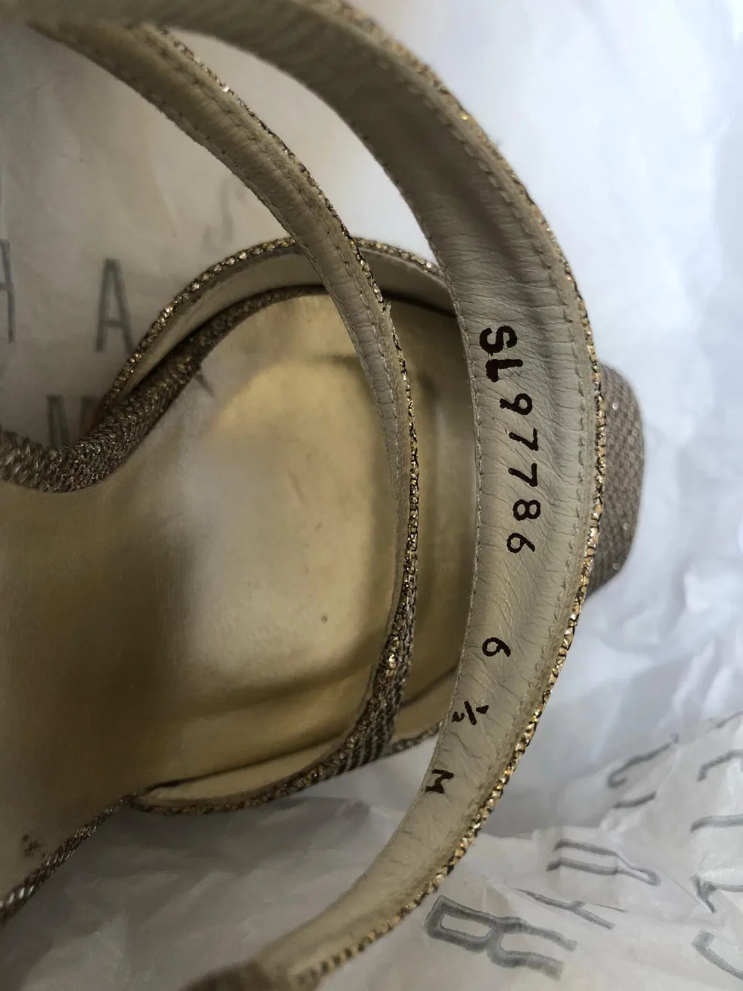 Stuart Weitzman Gold Heels - Size 6.5 image indicator(3)