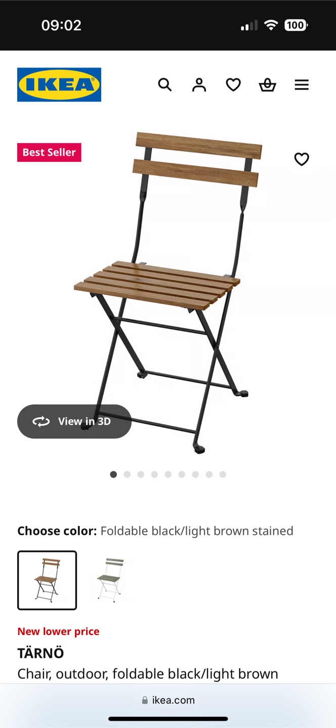 IKEA Outdoor Table & Chairs - Green/Brown - photo 2