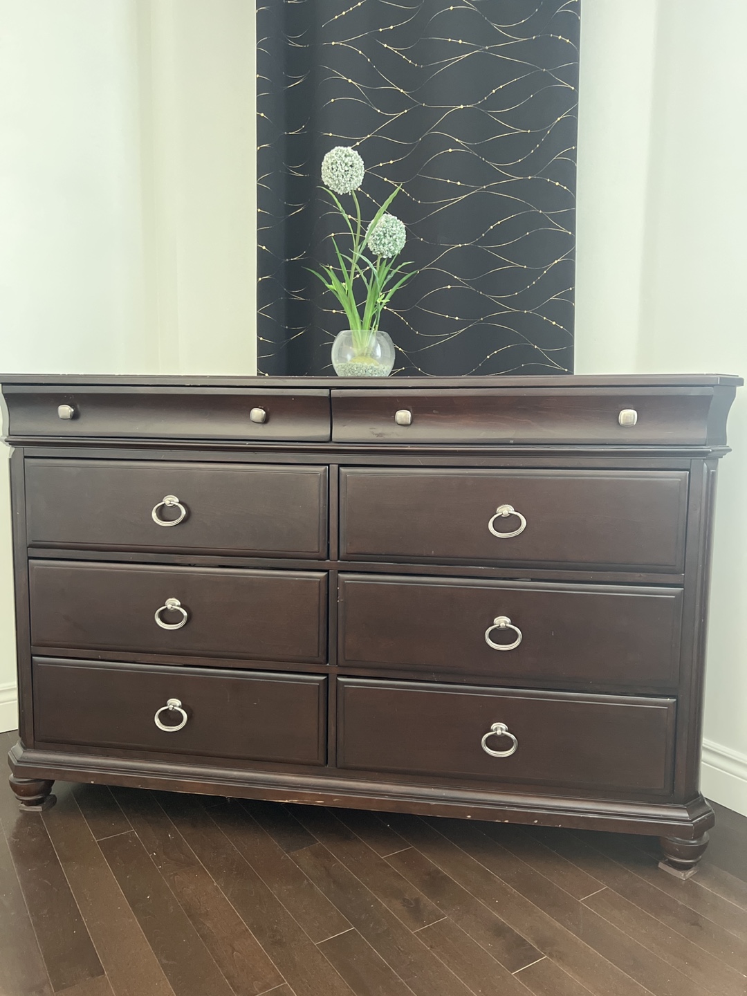Dark Brown Wooden Dresser