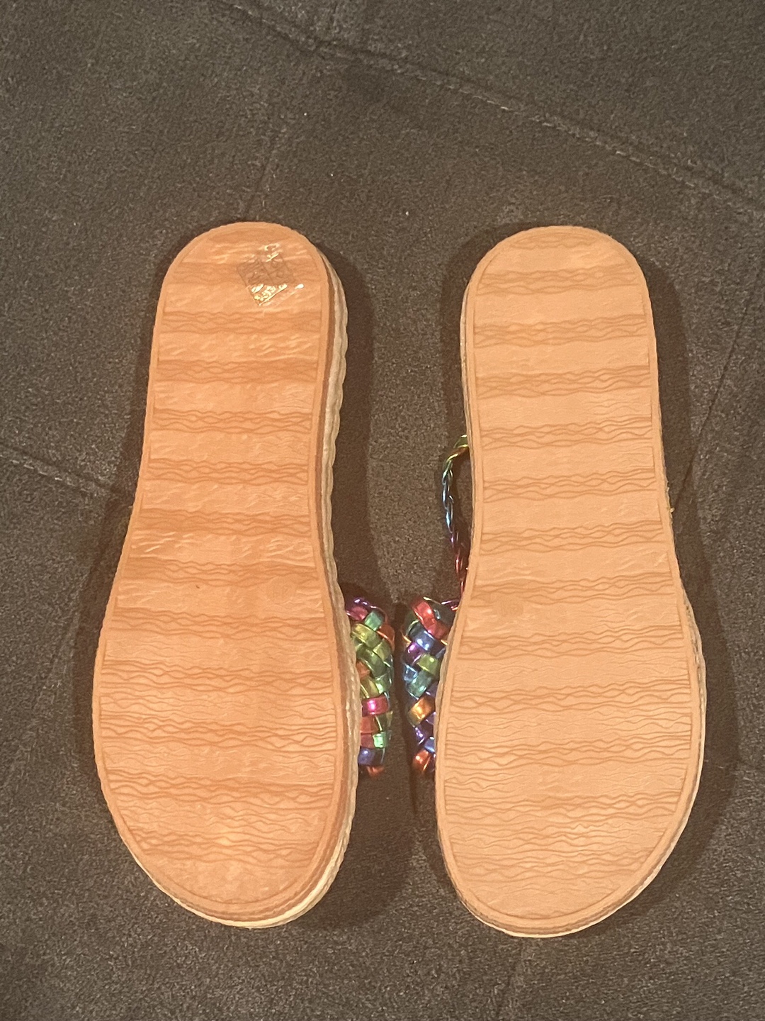 Rainbow Woven Flower Sandals - Size 8.5 - photo 2