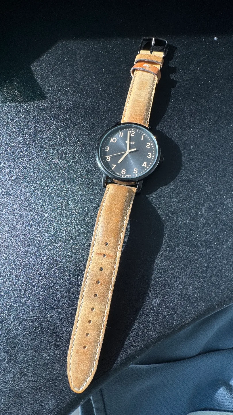 Timex Watch with Leather Strap - ‼️sale image indicator(2)
