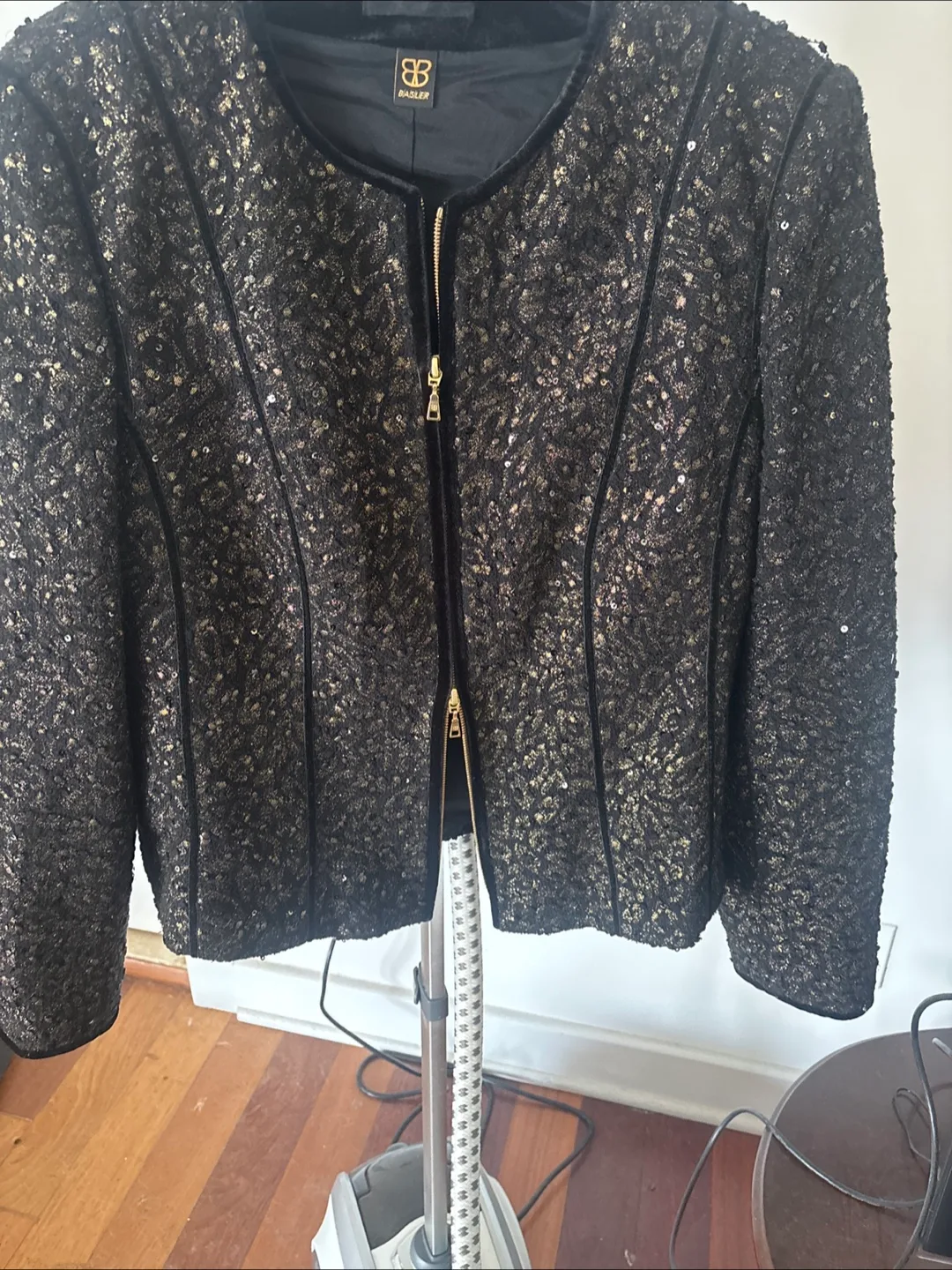 Basler Black & Gold Sequin Jacket- New Without Tags image indicator(6)