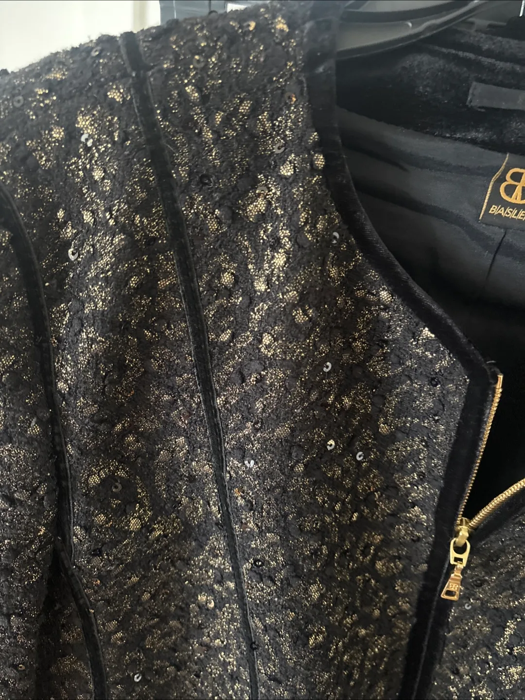 Basler Black & Gold Sequin Jacket- New Without Tags image indicator(4)