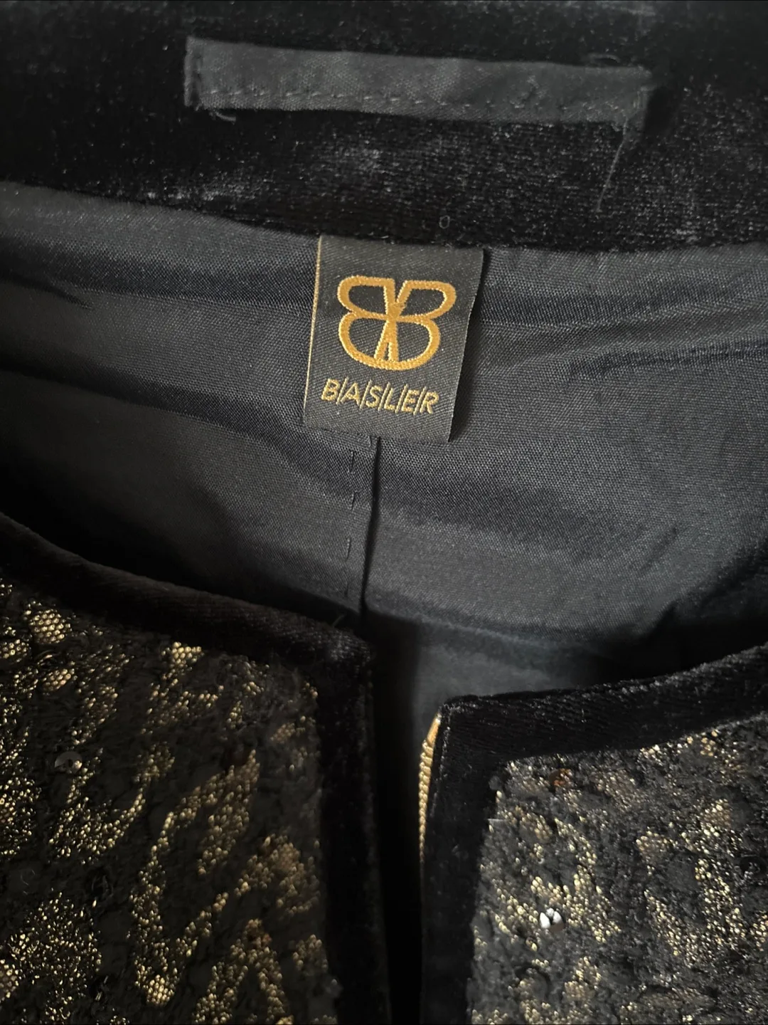 Basler Black & Gold Sequin Jacket- New Without Tags image indicator(2)