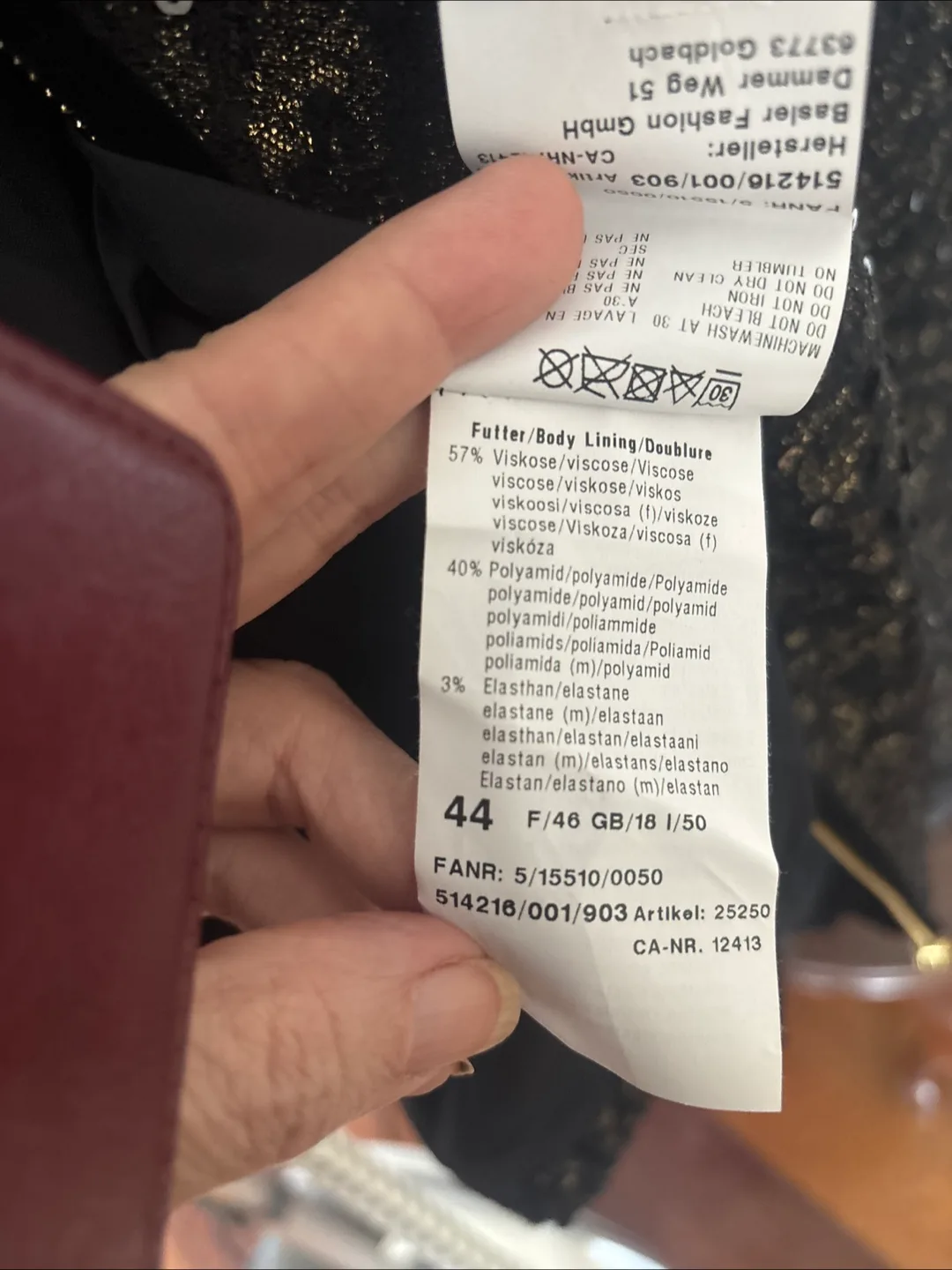 Basler Black & Gold Sequin Jacket- New Without Tags image indicator(10)