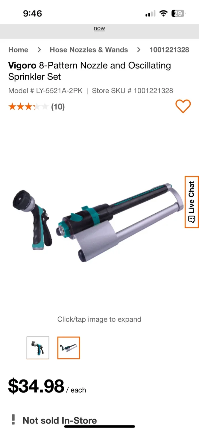 $2  Oscillating Sprinkler lawn grass hose water AS IS image indicator(5)