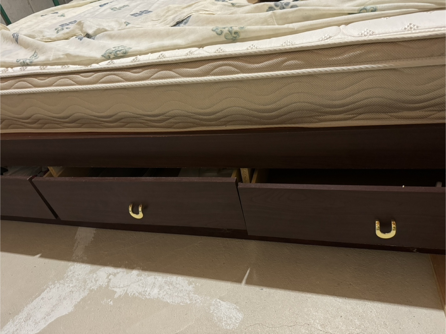 Double Size Storage Bed Frame with Mattress - photo 2