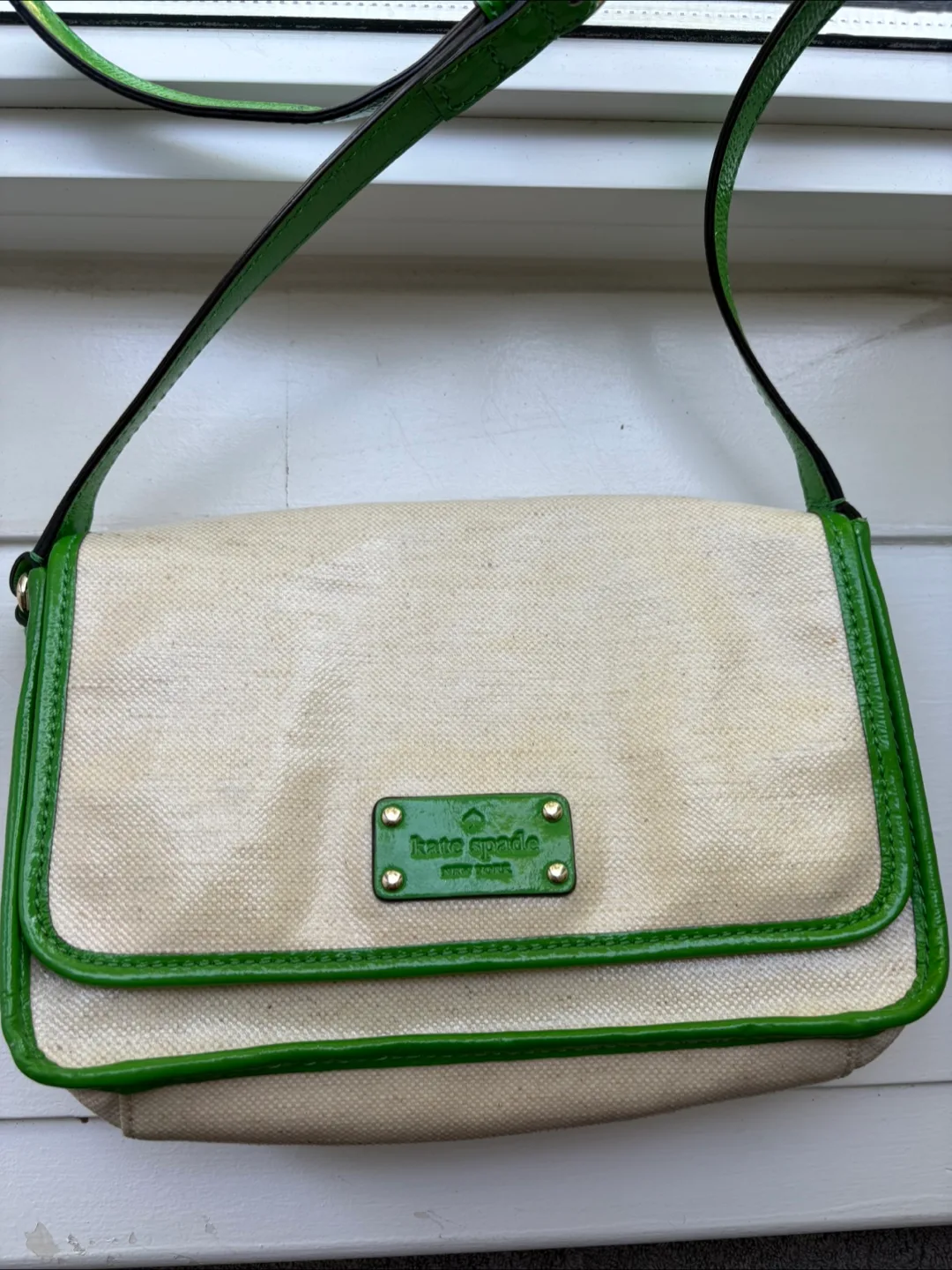 Kate Spade Crossbody Bag - Green & Beige thumbnail
