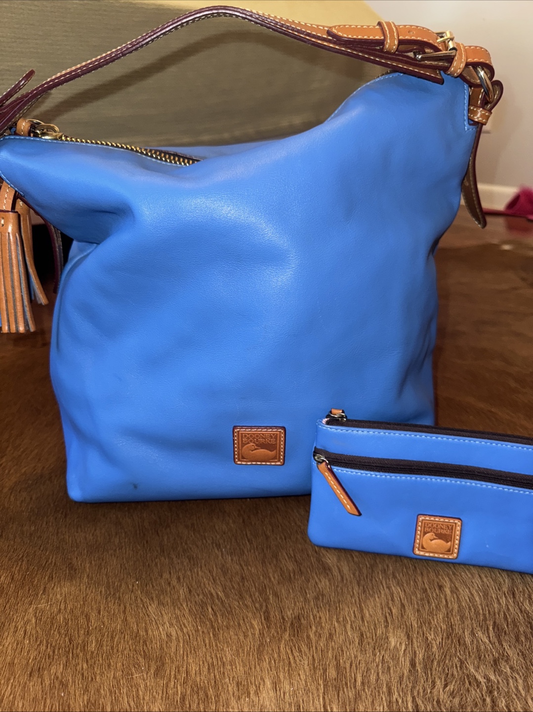 DOONEY & BOURKE Mckenzie Blue Leather Large Hobo - photo 3