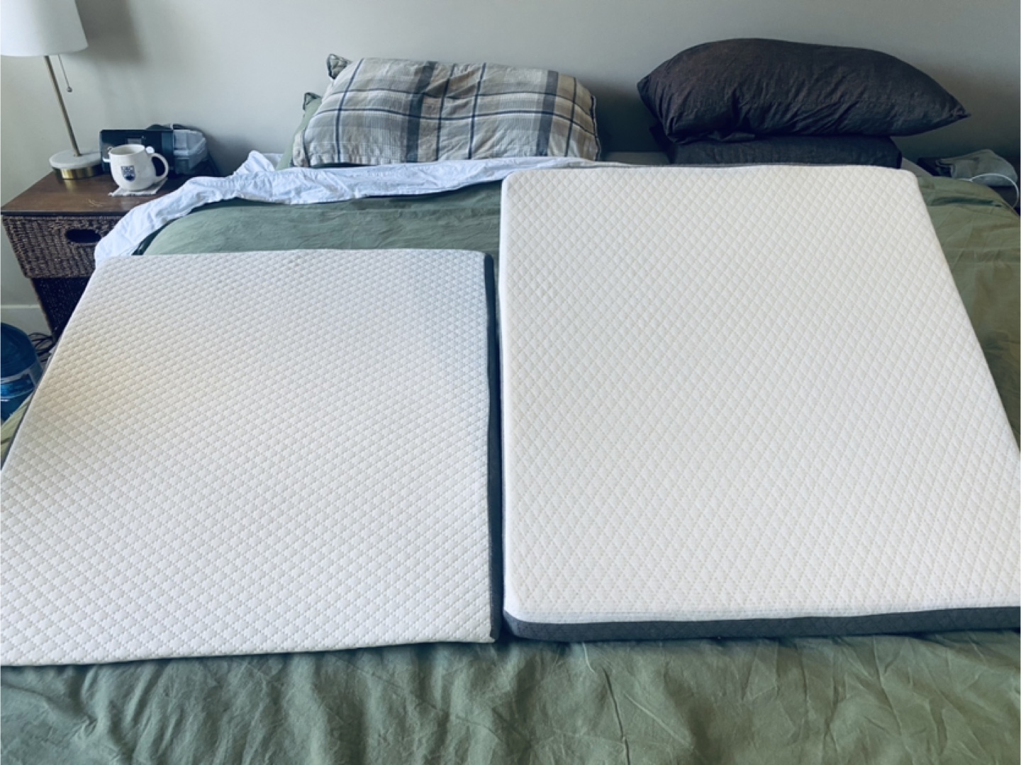 2 Bed Wedge Pillows – Memory Foam for Snoring, Reflux, Recovery - photo 2