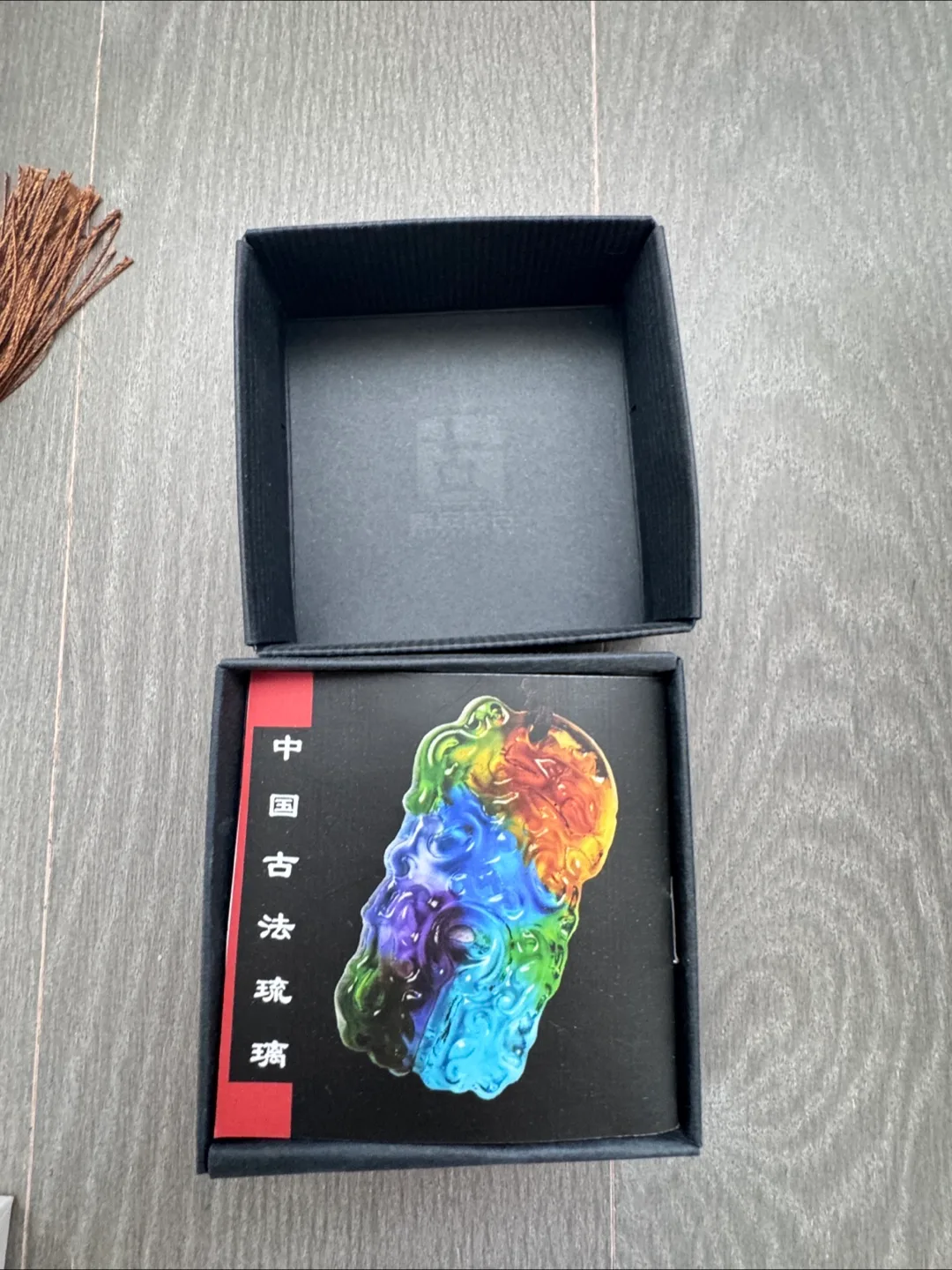 Coloured Glaze/ Crystal Pendant Necklace image indicator(2)